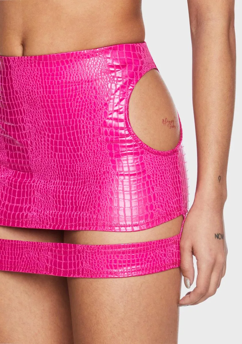 Socialite Behavior Cut-Out Mini Skirt sold by Dolls Kill product image thumbnail 2