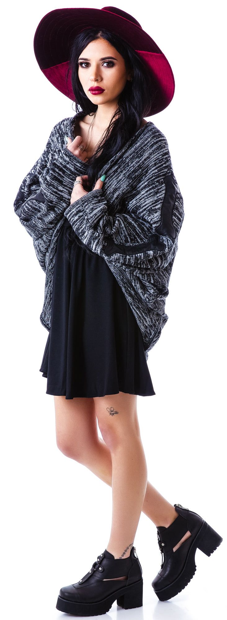 Back Boned Knitted Cape sold by Dolls Kill product image thumbnail 3