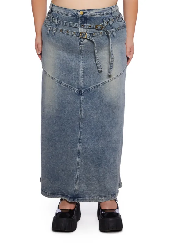 Plus Worry Less Maxi Skirt sold by Dolls Kill