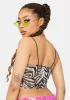 Hard To Read Zebra Print Tank Top sold by Dolls Kill