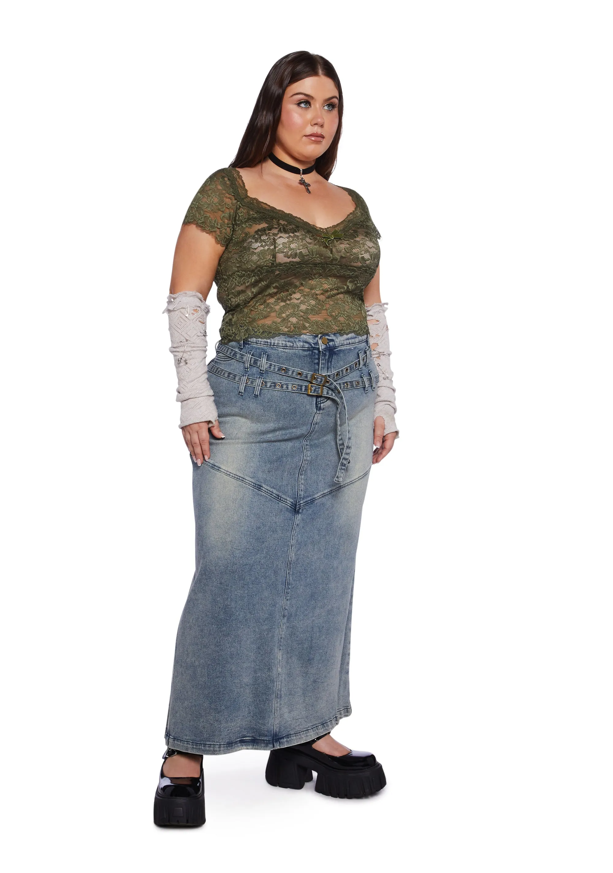 Plus Worry Less Maxi Skirt sold by Dolls Kill product image thumbnail 2