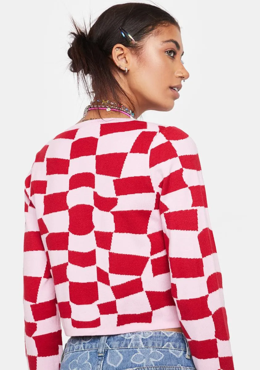 Geo Print Sweater Cardigan sold by Dolls Kill product image thumbnail 4