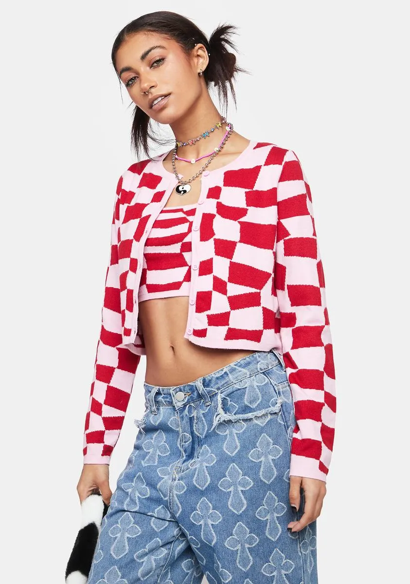 Geo Print Sweater Cardigan sold by Dolls Kill product image thumbnail 2