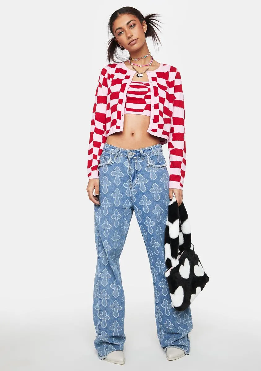 Geo Print Sweater Cardigan sold by Dolls Kill product image thumbnail 3