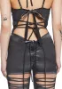 Reverb V-Cut Slashed Bell Bottom Jumpsuit sold by Dolls Kill