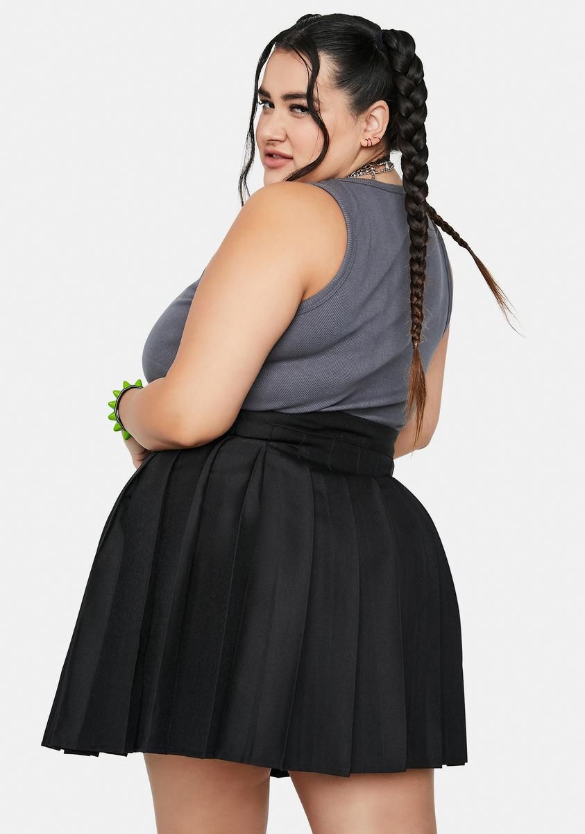 Plus Onyx Just Like Candy Pleated Skirt sold by Dolls Kill product image thumbnail 4