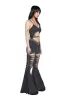 Reverb V-Cut Slashed Bell Bottom Jumpsuit sold by Dolls Kill