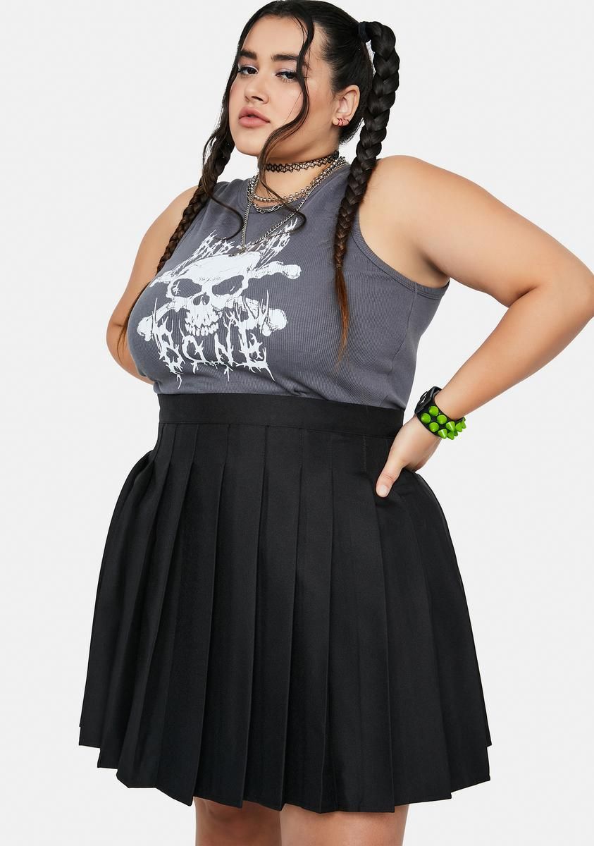 Plus Onyx Just Like Candy Pleated Skirt sold by Dolls Kill product image thumbnail 2