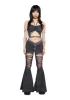 Reverb V-Cut Slashed Bell Bottom Jumpsuit sold by Dolls Kill