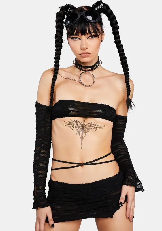 Darkness Do You Wanna Skirt Set sold by Dolls Kill