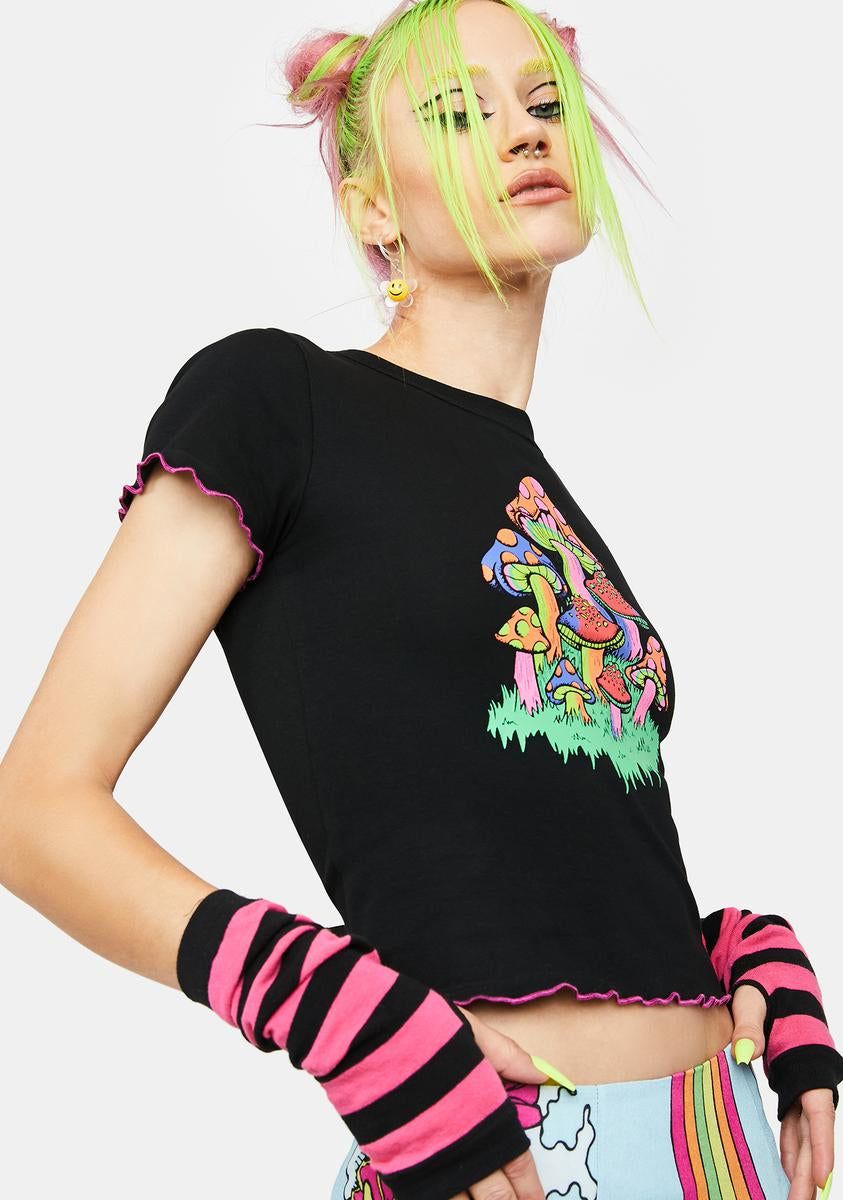 Mind Trip Graphic Baby Tee sold by Dolls Kill product image thumbnail 2