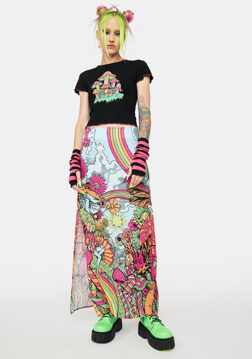 Mind Trip Graphic Baby Tee sold by Dolls Kill product image thumbnail 3