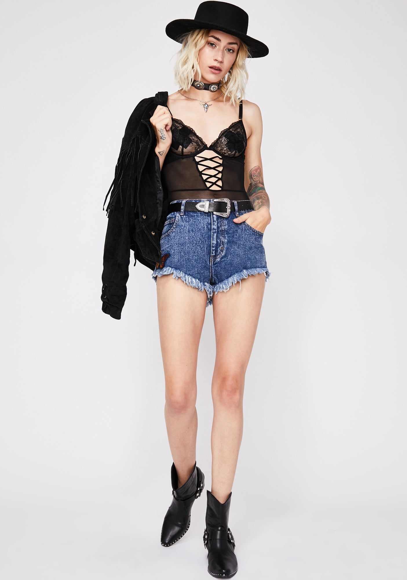 Wicked Charm Mesh Bodysuit sold by Dolls Kill product image thumbnail 3