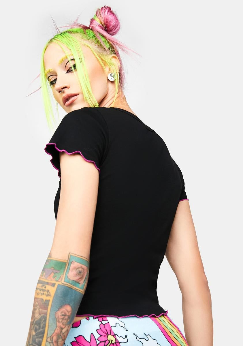 Mind Trip Graphic Baby Tee sold by Dolls Kill product image thumbnail 4