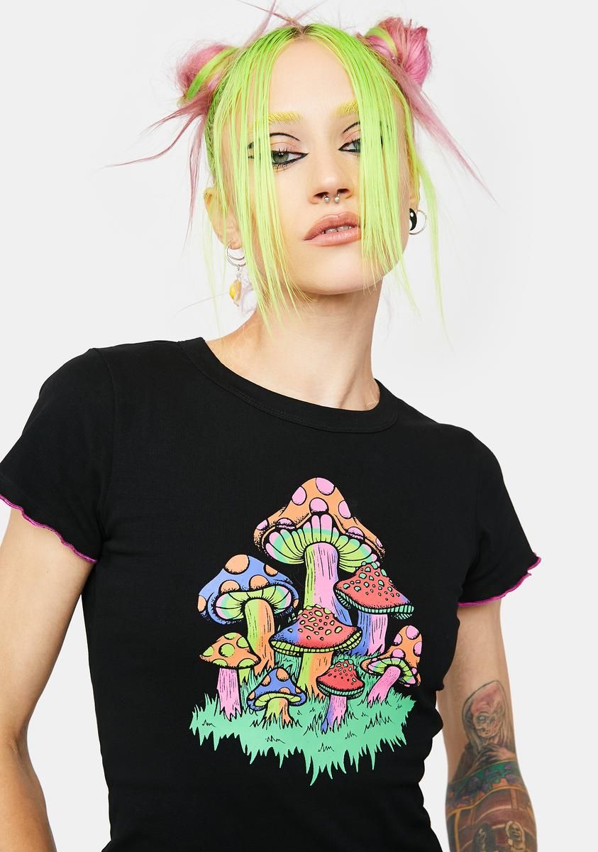 Mind Trip Graphic Baby Tee sold by Dolls Kill