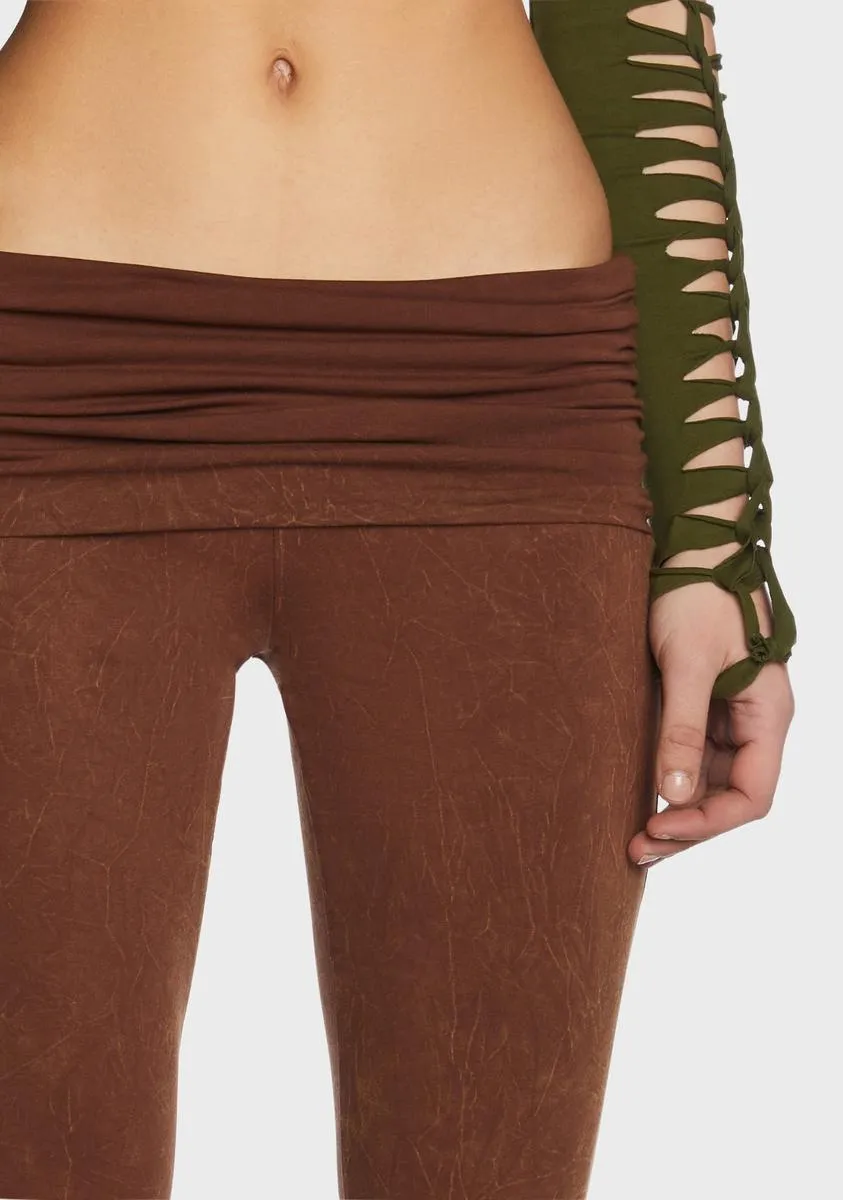 Dew Morning Flare Pants - Brown sold by Dolls Kill product image thumbnail 2