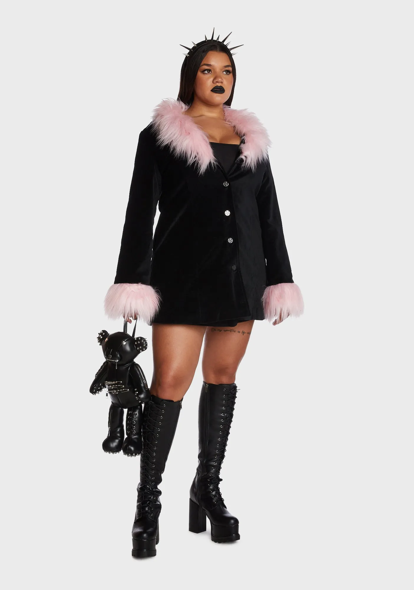 Plus Morbid Beauty Velveteen Coat sold by Dolls Kill product image thumbnail 2
