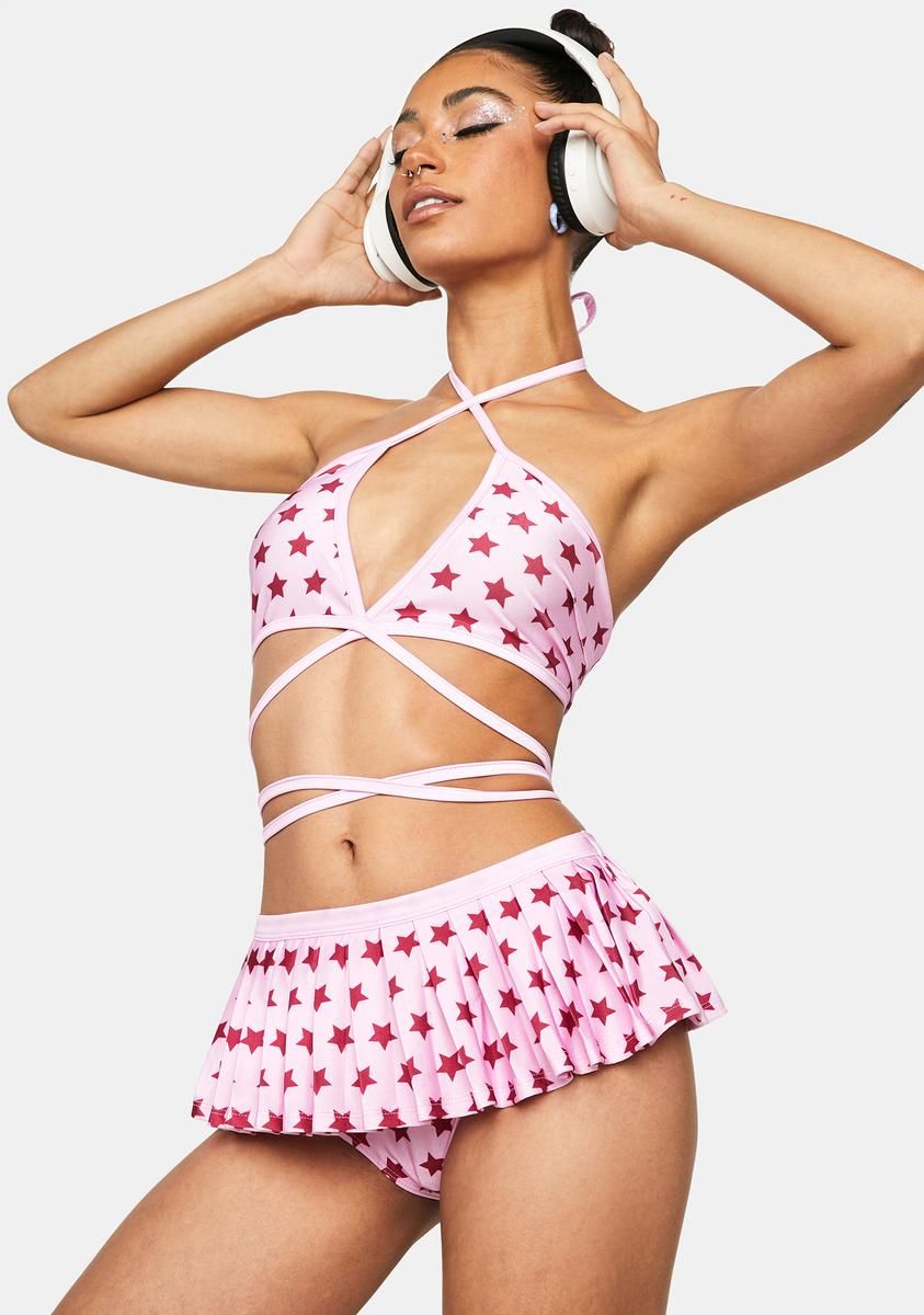 Starry Eyed Pleated Skirt Set sold by Dolls Kill product image thumbnail 2