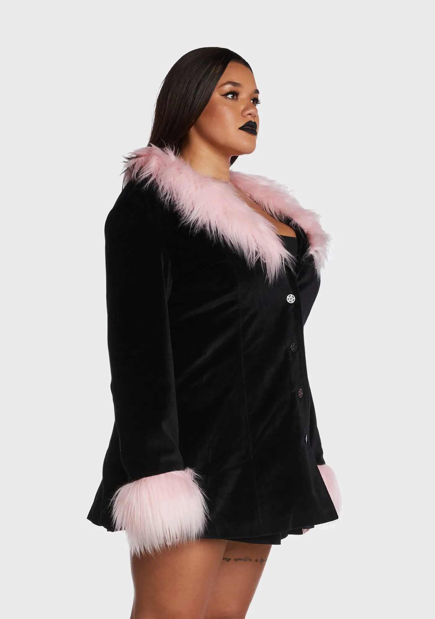 Plus Morbid Beauty Velveteen Coat sold by Dolls Kill product image thumbnail 3