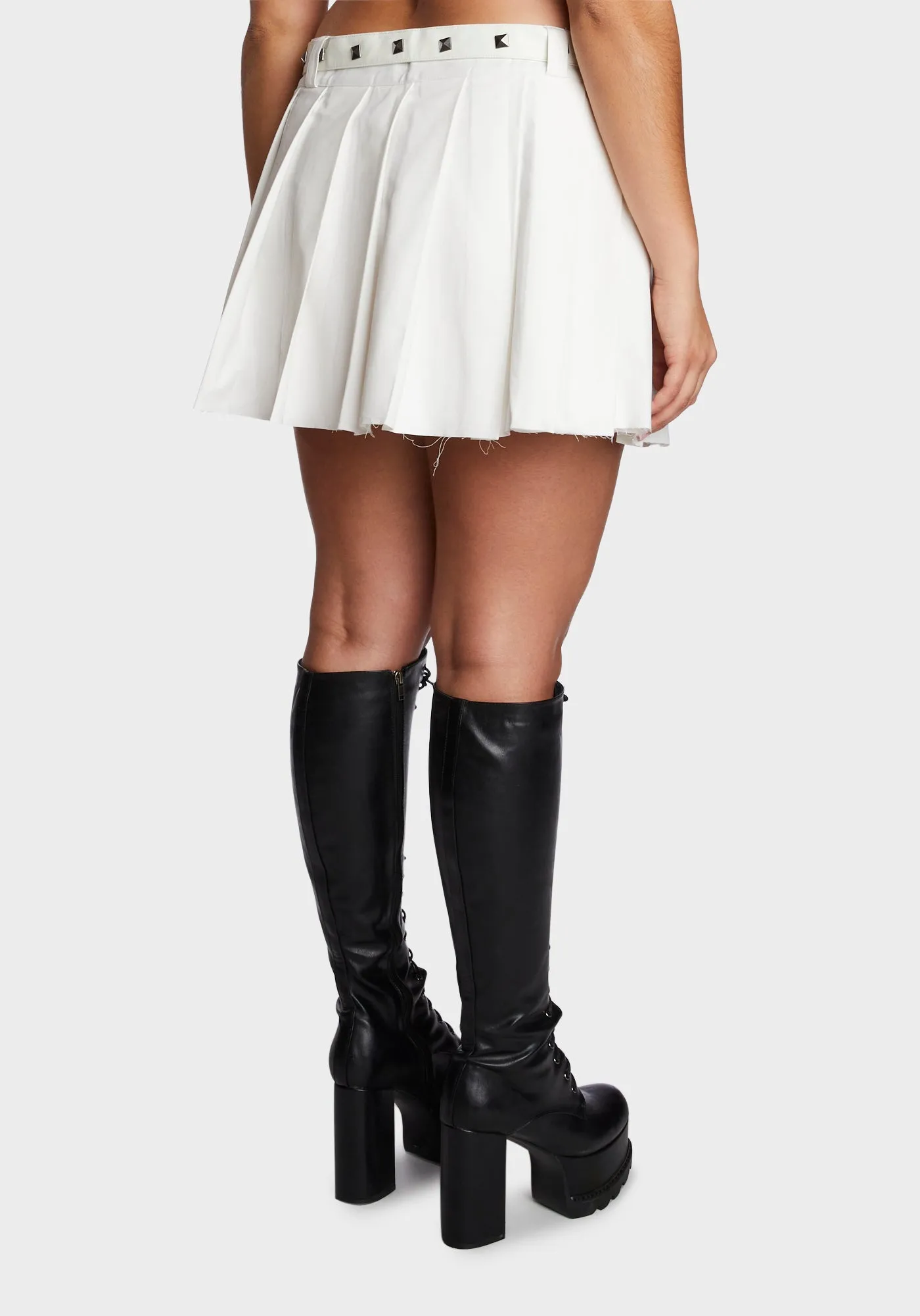 Plus The Potential Micro Mini Skirt - Off White sold by Dolls Kill product image thumbnail 4
