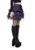 Hit The Ground Brocade Mini Skirt - Purple sold by Dolls Kill