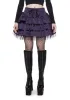 Hit The Ground Brocade Mini Skirt - Purple sold by Dolls Kill