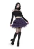 Hit The Ground Brocade Mini Skirt - Purple sold by Dolls Kill