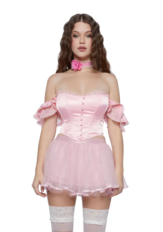 Sweet Talker Corset Top - Pink sold by Dolls Kill