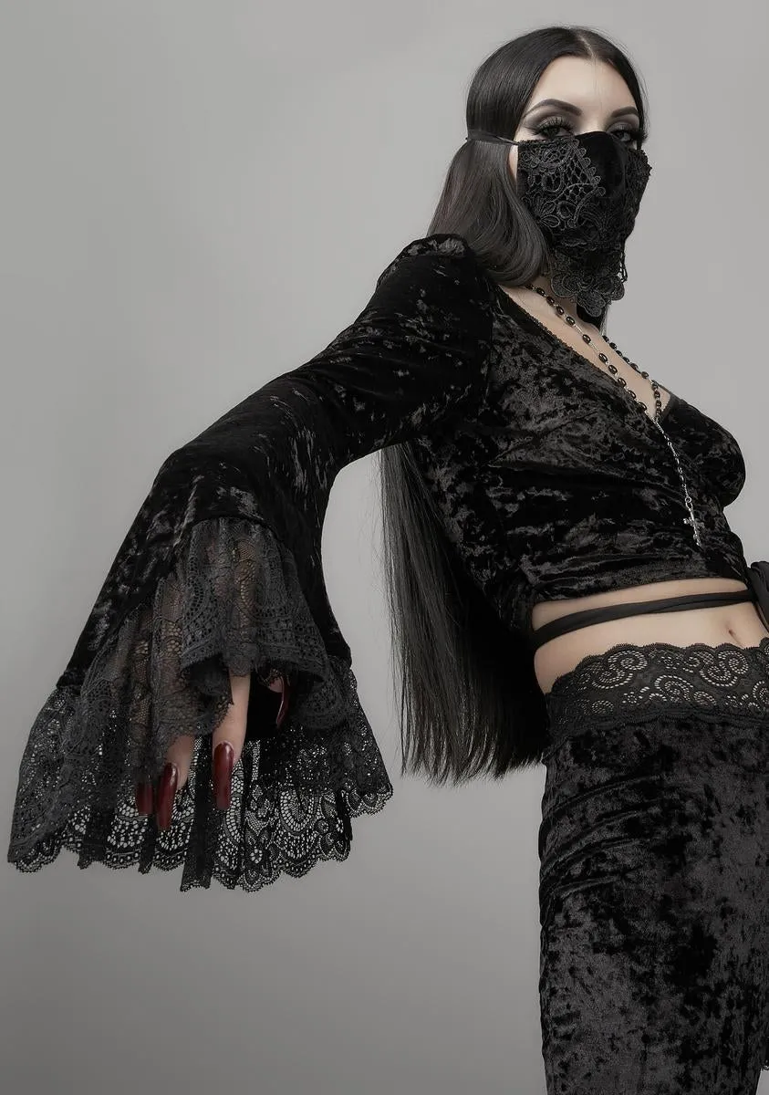 Abandon All Hope Bell Sleeve Top sold by Dolls Kill product image thumbnail 2