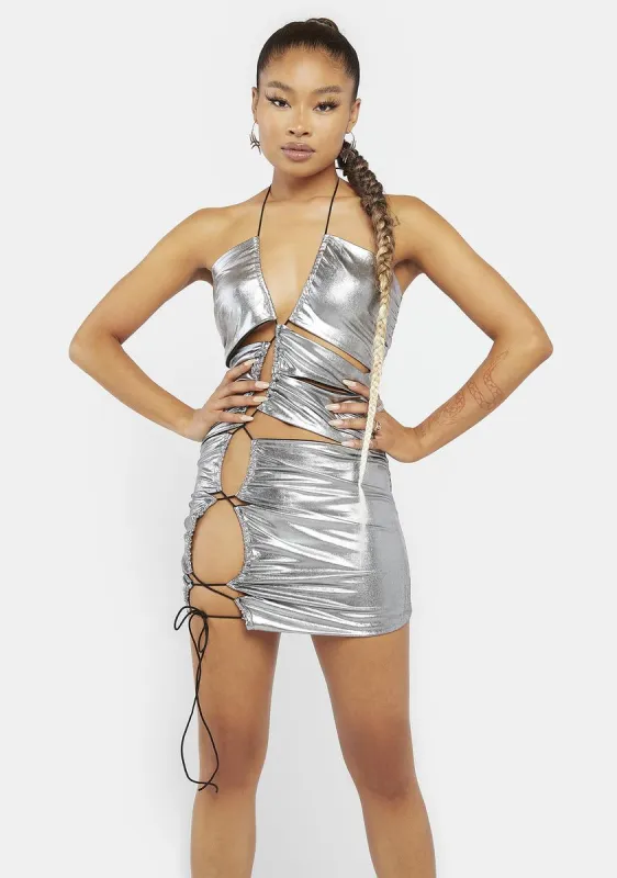 Sonic Hot Beat Lace Up Mini Dress sold by Dolls Kill