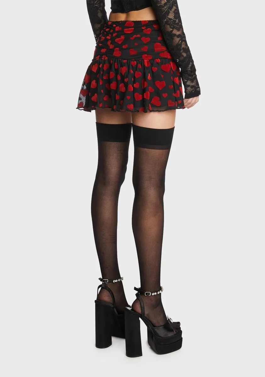 Dark Love Surrounds Me Ruched Skirt sold by Dolls Kill product image thumbnail 4