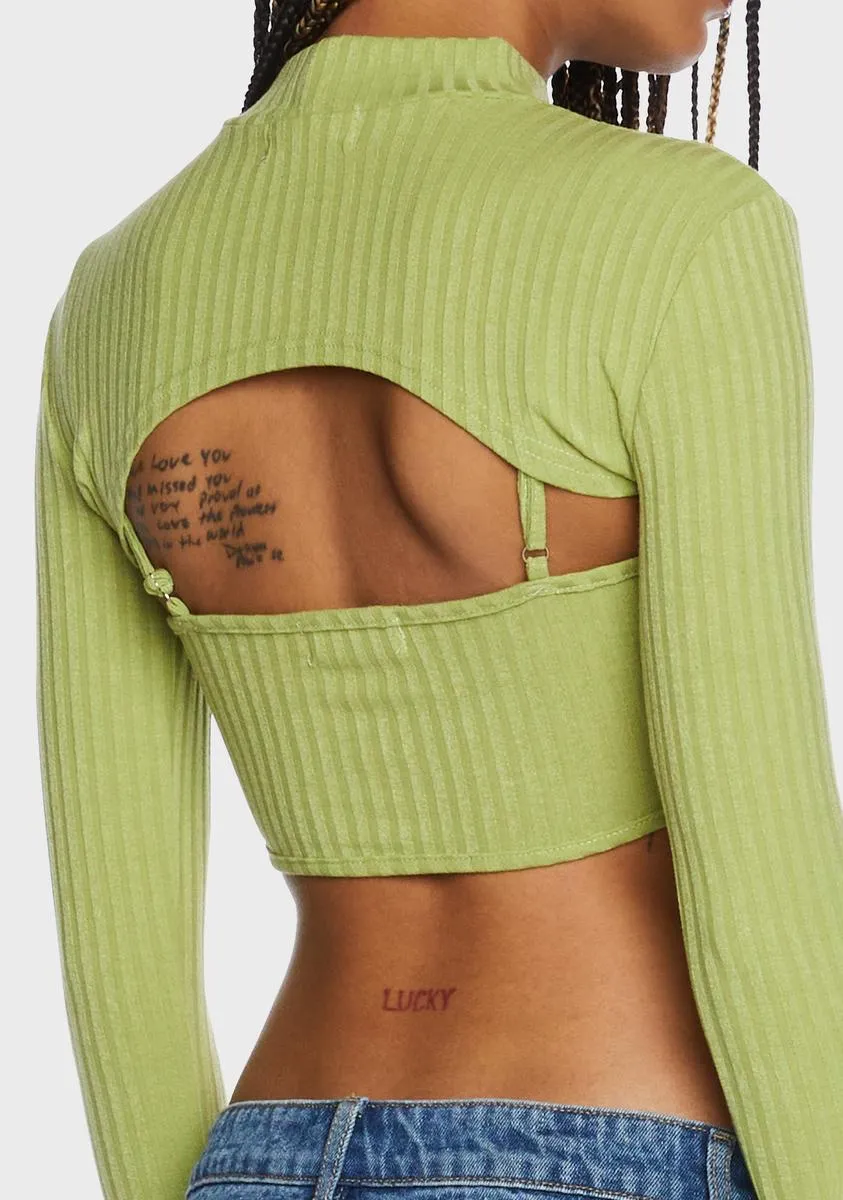 Ash Ribbed Two-Piece Top sold by Dolls Kill product image thumbnail 2