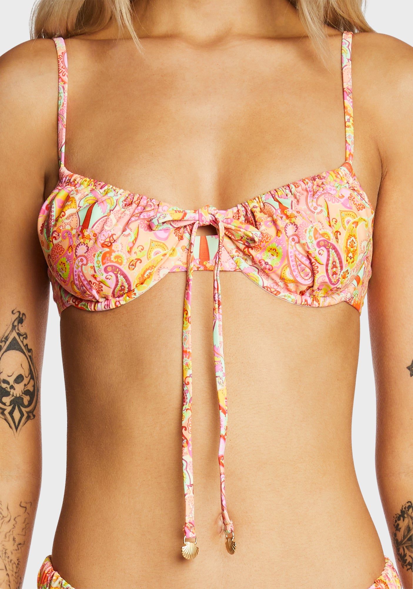 Ruched Underwire Bra Bikini Top - Bahama Rama sold by Dolls Kill product image thumbnail 2