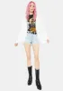 Blanc Out All Night Fringe Cardigan sold by Dolls Kill