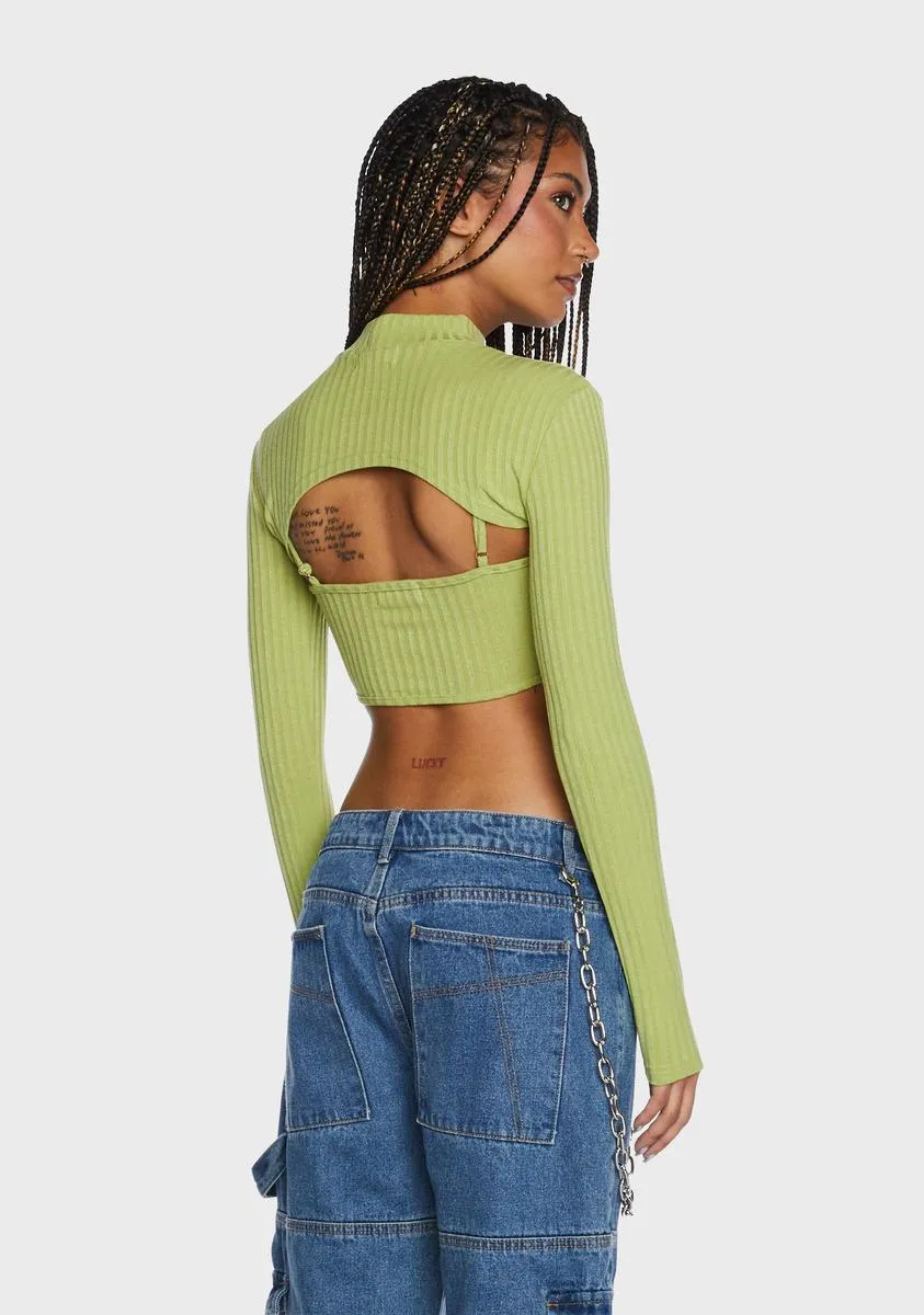 Ash Ribbed Two-Piece Top sold by Dolls Kill product image thumbnail 3