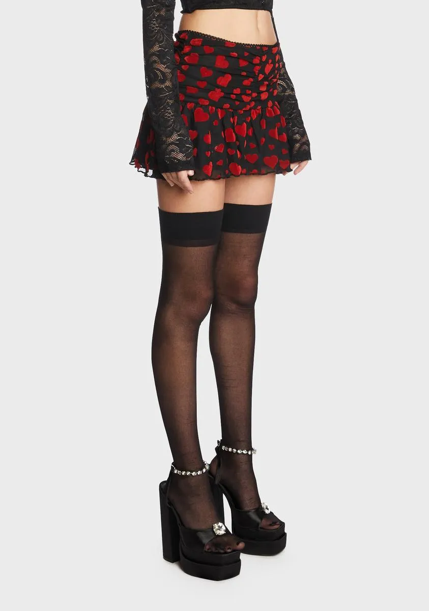 Dark Love Surrounds Me Ruched Skirt sold by Dolls Kill product image thumbnail 3