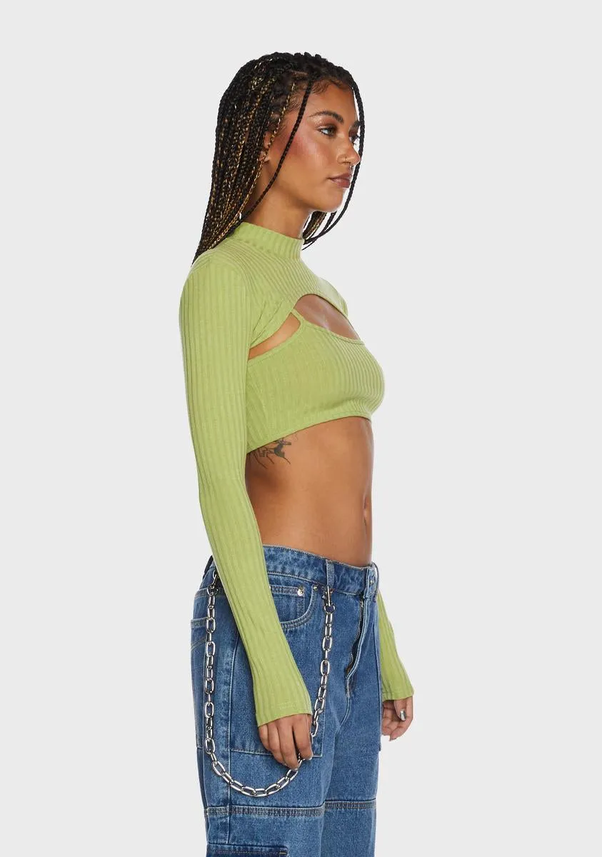 Ash Ribbed Two-Piece Top sold by Dolls Kill product image thumbnail 4