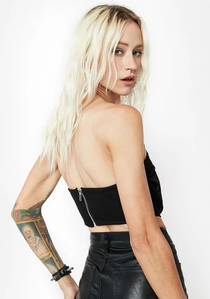 Wicked Sneaking Backstage Mesh Corset Top sold by Dolls Kill product image thumbnail 4