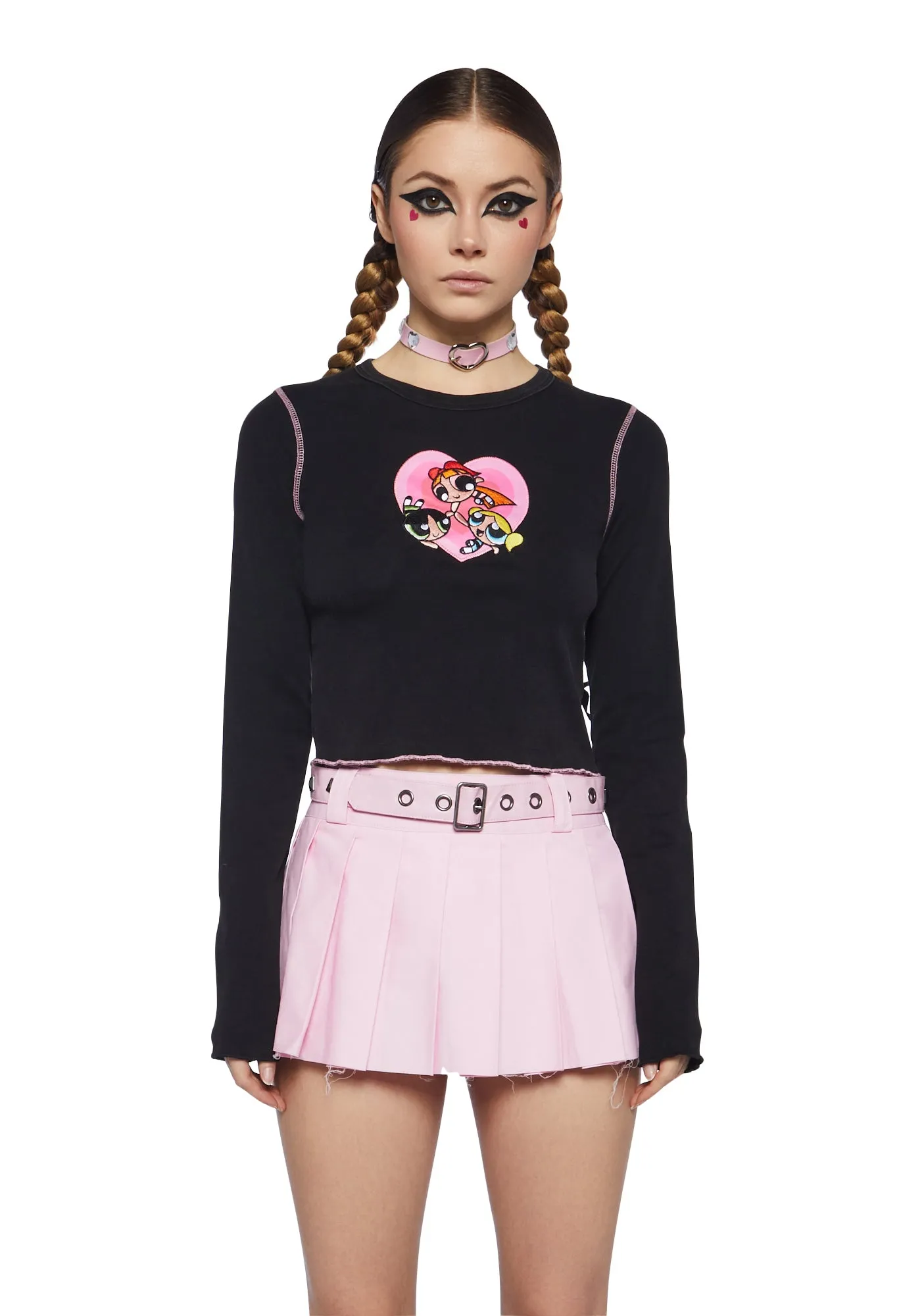 Teamwork Babes Long Sleeve Top sold by Dolls Kill
