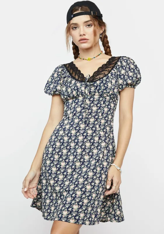 Thought Of U Floral Mini Dress sold by Dolls Kill