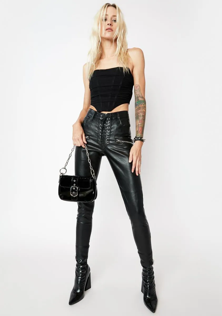 Wicked Sneaking Backstage Mesh Corset Top sold by Dolls Kill product image thumbnail 3