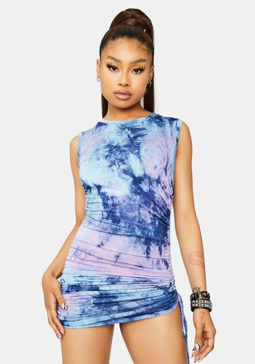 Dreams In Twilight Tie Dye Bodycon Dress sold by Dolls Kill