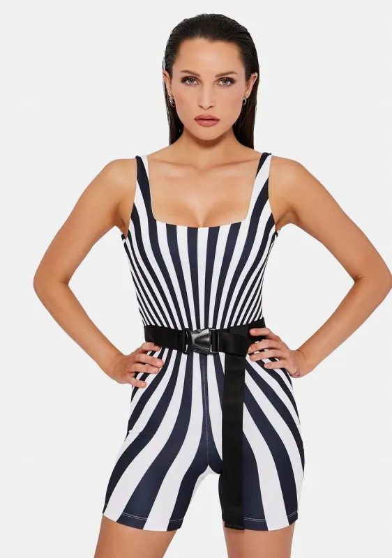 Hypno Belted Romper sold by Dolls Kill