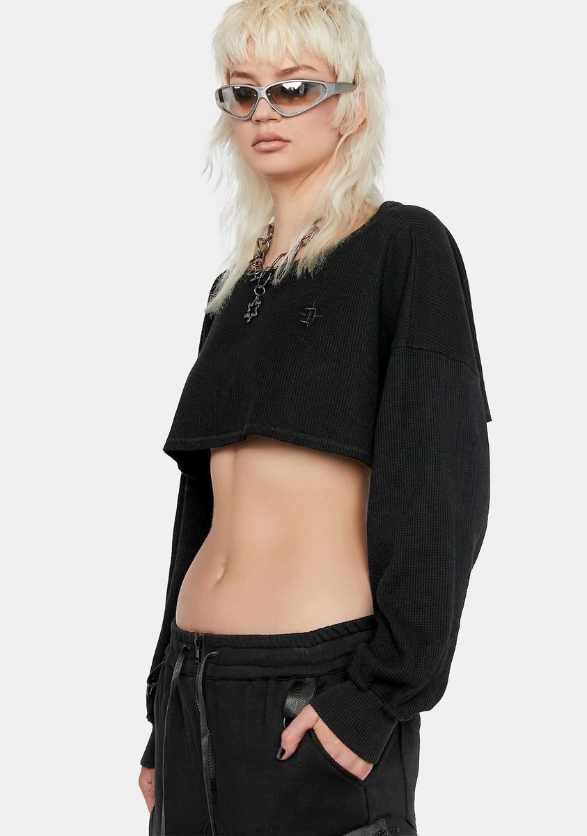 Flanger Cropped Thermal Top sold by Dolls Kill product image thumbnail 2