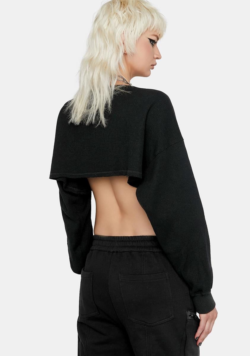 Flanger Cropped Thermal Top sold by Dolls Kill product image thumbnail 4