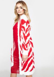 Heavenly Zig Zagging Fuzzy Cardigan sold by Dolls Kill