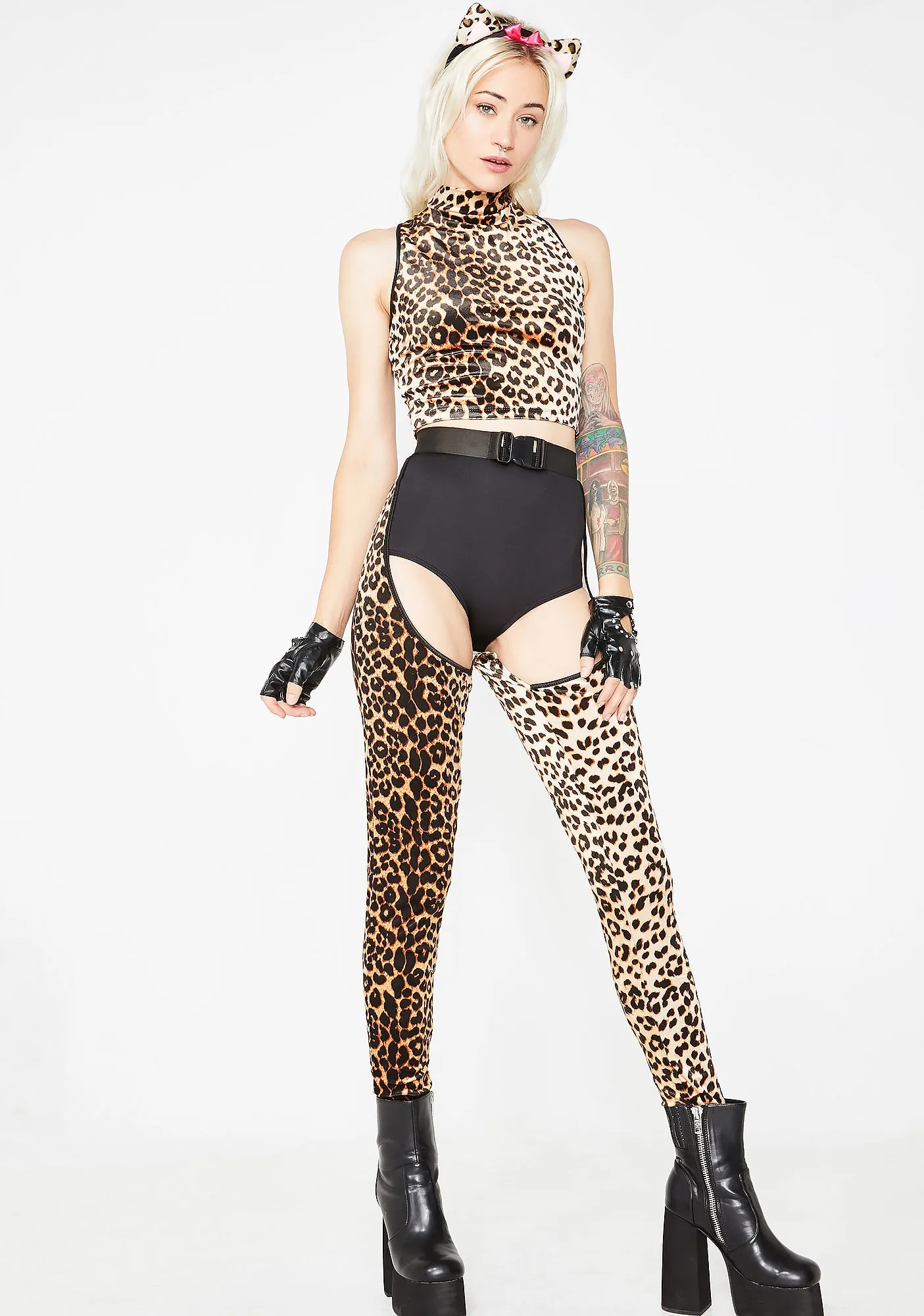 Top Cat Leopard Costume Set sold by Dolls Kill product image thumbnail 2