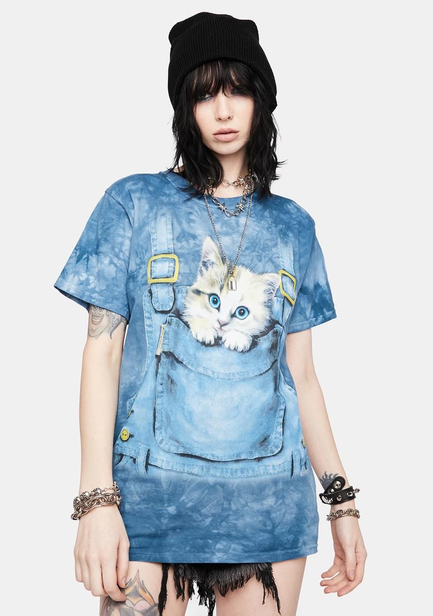 Kitty Overalls Graphic Tee sold by Dolls Kill