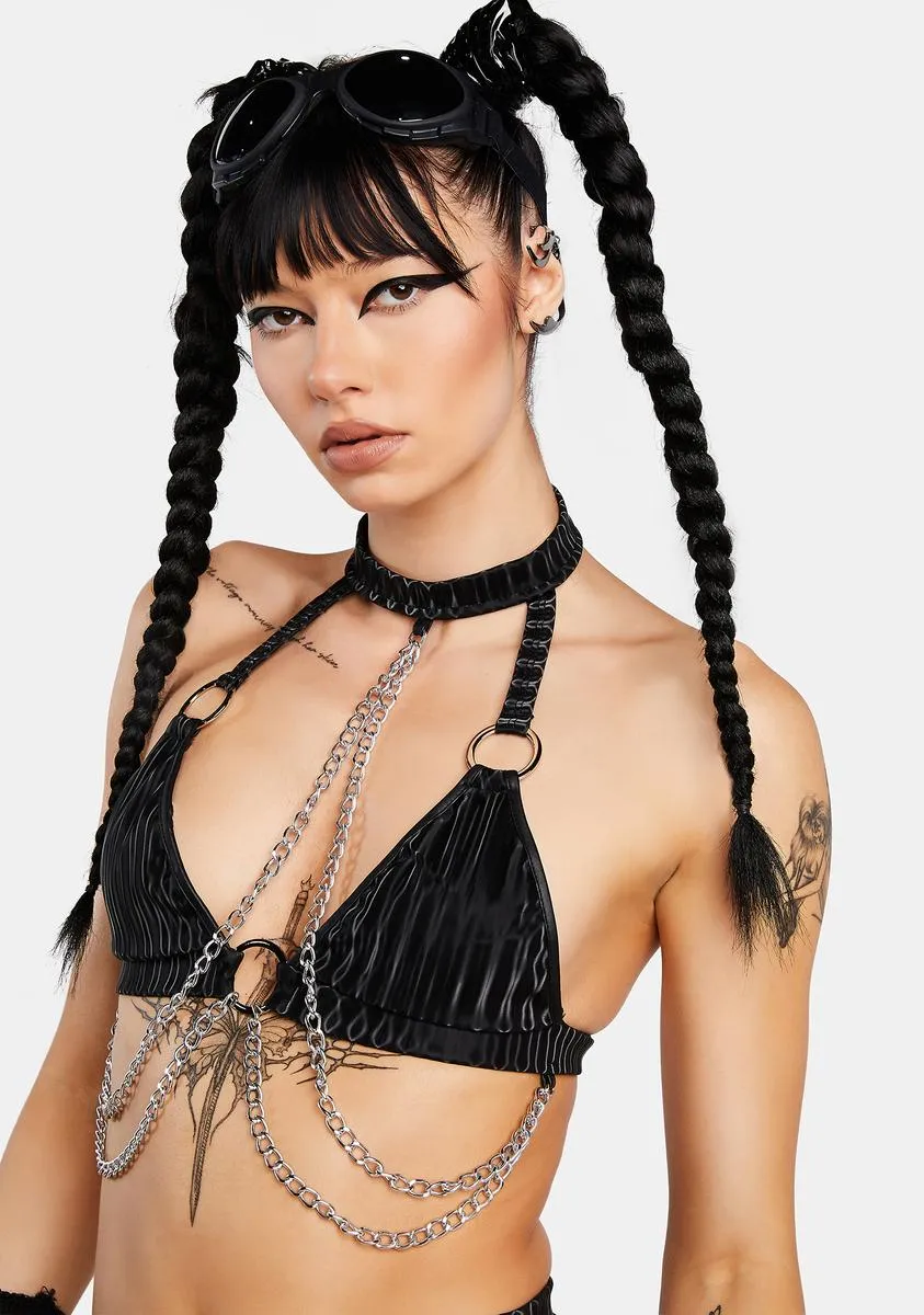 Illusion Stripe Chain Bra Top sold by Dolls Kill product image thumbnail 2