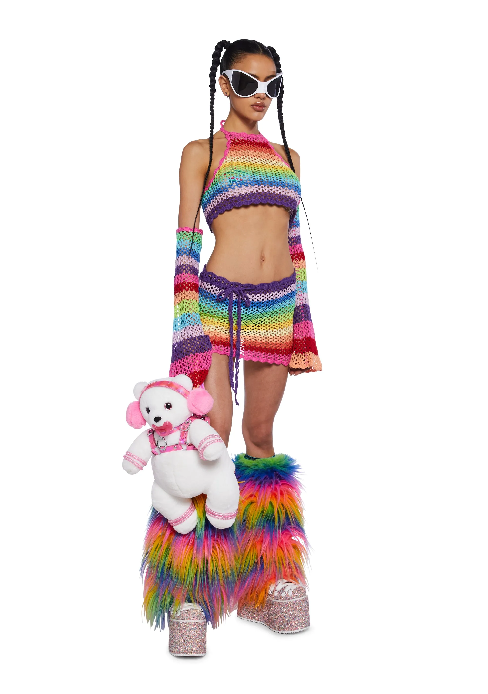 Optical Retrograde Mini Skirt sold by Dolls Kill product image thumbnail 2